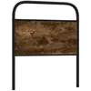 Image de vidaXL Tête de lit chêne fumé 75 cm Acier et Bois d'ingénierie, tête de lit pour lit Simple, Meuble de Chambre à Coucher, tête de lit en métal
