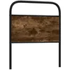 Image de vidaXL Tête de lit chêne fumé 80 cm Acier et Bois d'ingénierie, tête de lit pour lit Simple, Meuble de Chambre à Coucher, tête de lit en métal