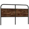 Image de vidaXL Tête de lit de Remplacement chêne fumé 150 cm Acier et Bois d'ingénierie, tête de lit pour lit Double, Meuble de Chambre à Coucher, tête de lit en métal