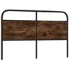 Image de vidaXL Tête de lit de Remplacement chêne fumé 160 cm Acier et Bois