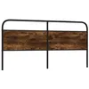 Image de vidaXL Tête de lit de Remplacement chêne fumé 180 cm Acier et Bois