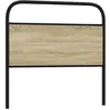 Image de vidaXL Tête de lit chêne Sonoma 100 cm Acier et Bois d'ingénierie, tête de lit pour lit Simple, Meuble de Chambre à Coucher, tête de lit en métal