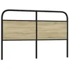 Image de vidaXL Tête de lit chêne Sonoma 150 cm Acier et Bois d'ingénierie, tête de lit pour lit Double, Meuble de Chambre à Coucher, tête de lit en métal