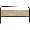 Image de vidaXL Tête de lit chêne Sonoma 180 cm Acier et Bois d'ingénierie, tête de lit pour lit Double, Meuble de Chambre à Coucher, tête de lit en métal
