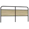Image de vidaXL Tête de lit chêne Sonoma 190 cm Acier et Bois d'ingénierie, tête de lit pour lit Double, Meuble de Chambre à Coucher, tête de lit en métal