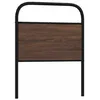 Image de vidaXL Tête de lit chêne Marron 80 cm Acier et Bois d'ingénierie, tête de lit pour lit Simple, Meuble de Chambre à Coucher, tête de lit en métal