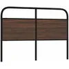 Image de vidaXL Tête de lit chêne Marron 135 cm Acier et Bois d'ingénierie, tête de lit pour lit Double, Meuble de Chambre à Coucher, tête de lit en métal