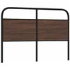 Image de vidaXL Tête de lit chêne Marron 140 cm Acier et Bois d'ingénierie, tête de lit pour lit Double, Meuble de Chambre à Coucher, tête de lit en métal