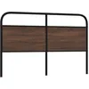 Image de vidaXL Tête de lit chêne Marron 150 cm Acier et Bois d'ingénierie, tête de lit pour lit Double, Meuble de Chambre à Coucher, tête de lit en métal