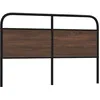 Image de vidaXL Tête de lit chêne Marron 160 cm Acier et Bois d'ingénierie, tête de lit pour lit Double, Meuble de Chambre à Coucher, tête de lit en métal