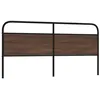 Image de vidaXL Tête de lit chêne Marron 190 cm Acier et Bois d'ingénierie, tête de lit pour lit Double, Meuble de Chambre à Coucher, tête de lit en métal