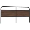 Image de vidaXL Tête de lit chêne Marron 200 cm Acier et Bois d'ingénierie, tête de lit pour lit Double, Meuble de Chambre à Coucher, tête de lit en métal
