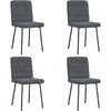 Image de vidaXL Chaises à manger lot de 4 Gris foncé Velours