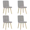 Image de vidaXL Chaises à Manger Lot de 4 Gris Nuage Tissu