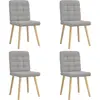 Image de vidaXL Chaises à manger lot de 4 gris nuage tissu