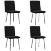 Image de vidaXL Chaises à Manger Lot de 4 Noir Velours