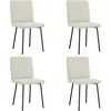 Image de vidaXL Chaises à manger lot de 4 Crème Velours