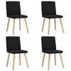 Image de vidaXL Chaises à Manger Lot de 4 Noir Tissu