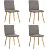 Image de vidaXL Chaises à manger lot de 4 taupe tissu