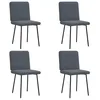 Image de vidaXL Chaises à Manger Lot de 4 Gris foncé Velours