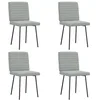 Image de vidaXL Chaises à Manger Lot de 4 Gris Clair Velours, Chaise, Chaise de Salon, Chaise d'accent, Chaise de Cuisine, siège de Salle à Manger