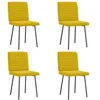 Image de vidaXL Chaises à Manger Lot de 4 Jaune Velours