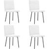 Image de vidaXL Chaises à Manger Lot de 4 Blanc Similicuir, Chaise, Chaise de Salon, Chaise d'appoint, Chaise de Cuisine, siège à Manger, Chaise de Restaurant