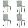 Image de vidaXL Chaises à Manger Lot de 4 Gris Clair Velours