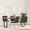 Image de vidaXL Chaises à manger lot de 4 marron foncé tissu