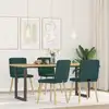 Image de vidaXL Chaises à manger lot de 4 vert foncé tissu