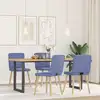 Image de vidaXL Chaises à manger lot de 4 bleu jean tissu