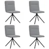 Image de vidaXL Chaises à Manger Lot de 4 Gris Clair Tissu, Chaise, Chaise de Salon, Chaise d'accent, Chaise de Cuisine, siège de Salle à Manger