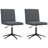 Image de vidaXL Chaises à Manger Lot de 2 Gris foncé Velours, Chaise, Chaise de Salon, Chaise d'accent, Chaise de Cuisine, siège de Salle à Manger