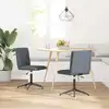 Image de vidaXL Chaises à manger lot de 2 Gris foncé Velours