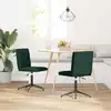 Image de vidaXL Chaises à manger lot de 2 Vert foncé Velours