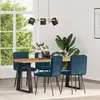Image de vidaXL Chaises à manger lot de 4 Bleu Velours