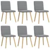 Image de vidaXL Chaises à Manger Lot de 6 Gris Clair Tissu