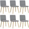 Image de vidaXL Chaises à manger lot de 6 gris clair tissu