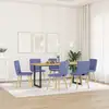Image de vidaXL Chaises à manger lot de 6 bleu jean tissu