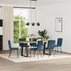 Image de vidaXL Chaises à manger lot de 6 bleu velours