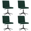 Image de vidaXL Chaises à Manger Lot de 4 Vert foncé Velours