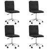 Image de vidaXL Chaises à Manger Lot de 4 Noir Similicuir, Chaise, Chaise de Salon, Chaise d'appoint, Chaise de Cuisine, siège à Manger, Chaise de Restaurant