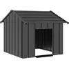 Image de vidaXL Niche pour Chien avec Toit Noir 85x107x81 cm Acier galvanisé, Cage de Chien, abri pour Chien, Cage pour Animaux de Compagnie, Cage pour Chien