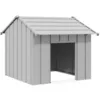 Image de vidaXL Niche pour Chien avec Toit Noir 85x107x81 cm Acier galvanisé, Cage de Chien, abri pour Chien, Cage pour Animaux de Compagnie, Cage pour Chien