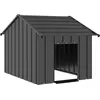 Image de vidaXL Niche pour chien avec toit noir 83x130x85 cm acier galvanisé