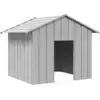 Image de vidaXL Niche pour chien avec toit noir 131x101x102 cm acier galvanisé