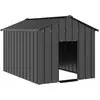 Image de vidaXL Niche pour chien avec toit noir 113x153x101 cm acier galvanisé