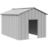 Image de vidaXL Niche pour Chien avec Toit Noir 113x153x101 cm Acier galvanisé, Cage de Chien, abri pour Chien, Cage pour Animaux de Compagnie, Cage pour Chien