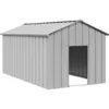 Image de vidaXL Niche pour Chien avec Toit Noir 114x202x101 cm Acier galvanisé, Cage de Chien, abri pour Chien, Cage pour Animaux de Compagnie, Cage pour Chien