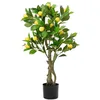 Image de vidaXL Citronnier Artificiel 234 Feuilles 90 cm Vert, Plante Artificielle, Fausse Plante de citronnier, Fausse Plante, Faux citronnier